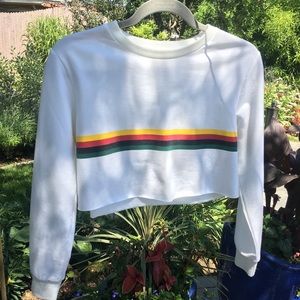 cropped multicolored long sleeve